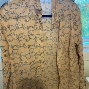 Baby pink long sleeve blouse